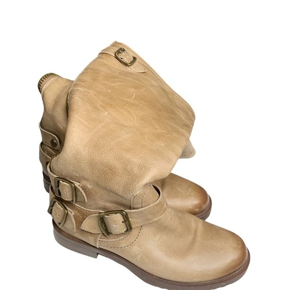 𝅺ARTURO Chiang  brown riding boots with buckled adornment. Size 6.5 - Picture 3 of 8